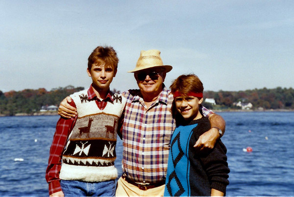 Henry Horner with Alexsei and Ilya, two visiting musicians from the USSR, 1991