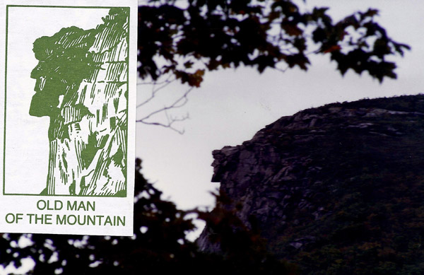 The Old Man of the Mountain - New Hampshire's most recognizable landmark collapsed on 2003