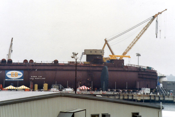 Ohio-class USS Maryland (SSBN-738) under construction