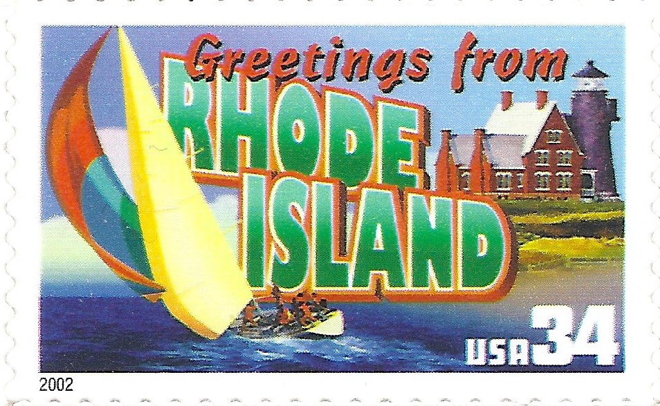 Greetings from Rhode Island USA Postage Stamp