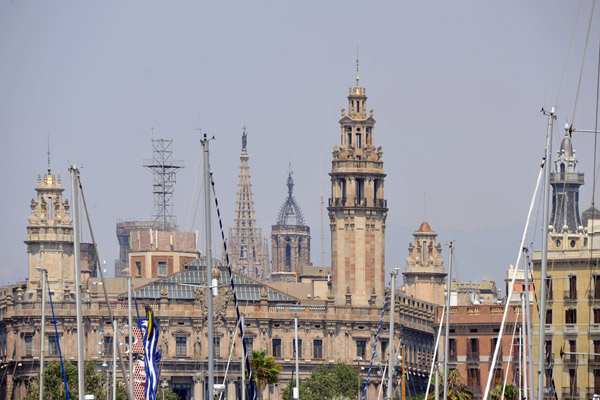 The towers of Barcelona's Gothic Quarter (old city) from across Port Vila