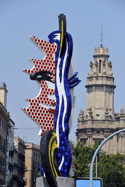 End of the walk - Roy Lichtenstein's La Cara de Barcelona