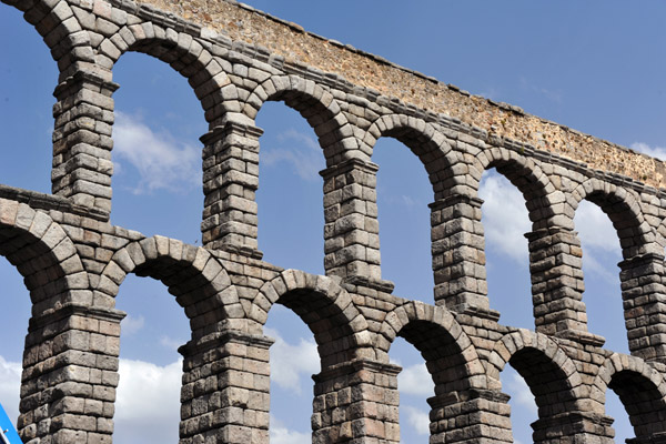 Double arches of the Aqueduct of Segovia