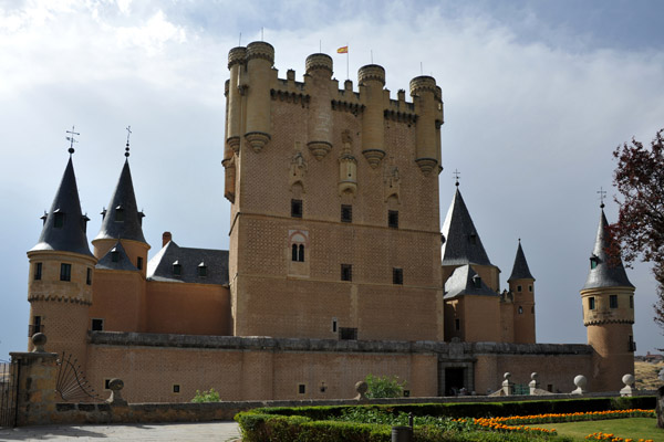 Eastern view of the Alczar of Segovia with the Tower of John II of Castille