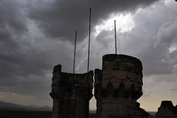 Dark clouds from the top of the Torre de Juan II, Alczar