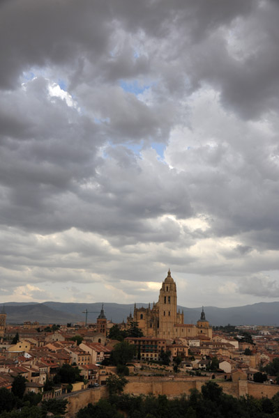 Stormy skies over Segovia