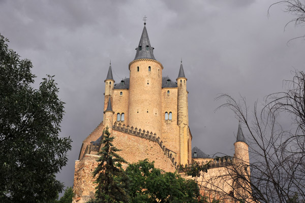 Alczar of Segovia, stormy evening