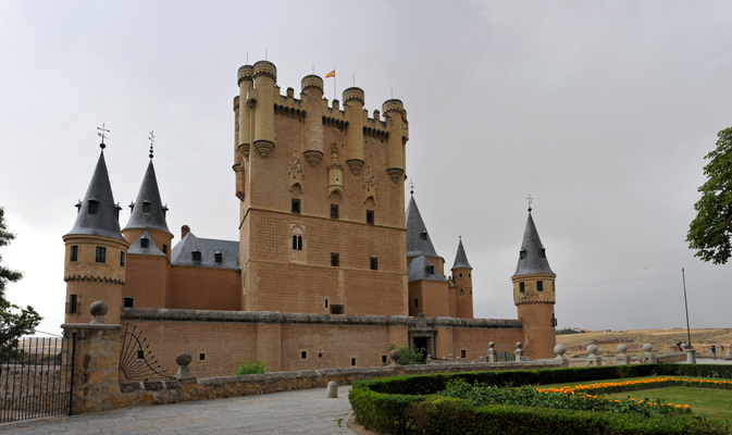 Panoramic view of the Alcazar of Segovia