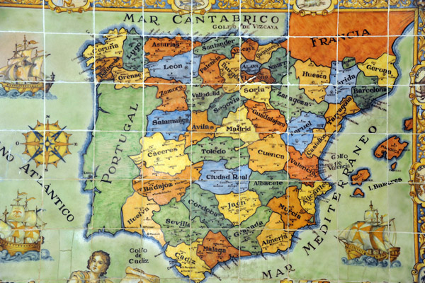 Tile map of Spain in the Visitor's Center