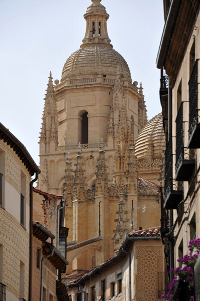 View of Segovia Cathedral from Calle de Juan Bravo