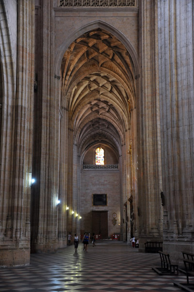 Southern aisle of the Gothic Segovia Cathedral