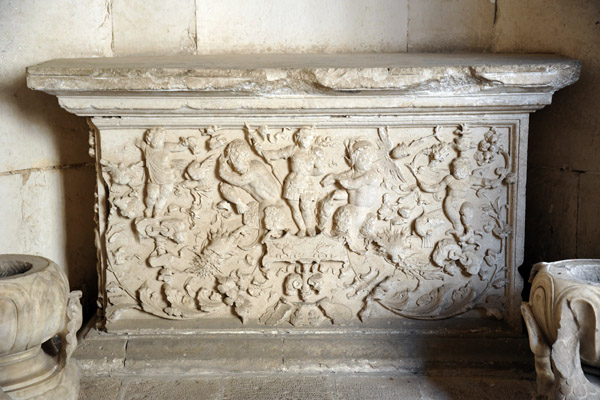 Altar, perhaps made from a Roman era relief