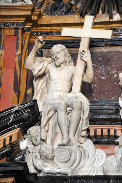 Christ holding the cross