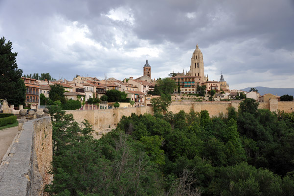 Southern walls of Segovia seen from the Alcazar Park