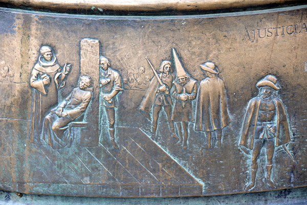 Bronze relief - Justice, Plaza Mayor