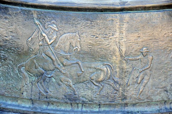 Bronze relief - Bullfight, Plaza Mayor
