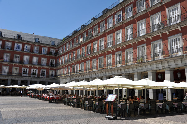 Restaurants around the edge of the Plaza Mayor, Madrid
