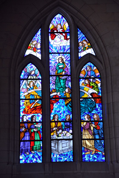 Stained glass window, Almudena Cathedral