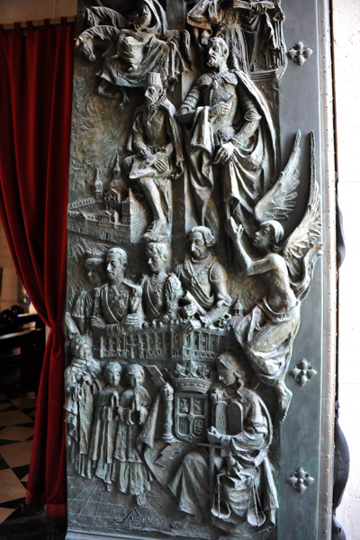 Left Bronze Door - Spanish Monarchy in Europe