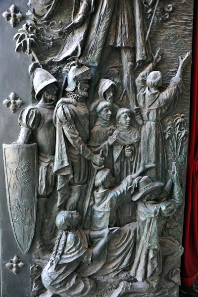 Right Bronze Door - Evangelization of Latin America