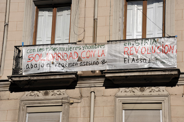 Political Banner - Solidaridad con la Revolucin, Madrid