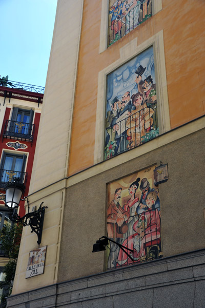 Paintings in walled up windows, Calle de la Sal, Madrid