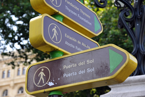 Walking directions, Madrid