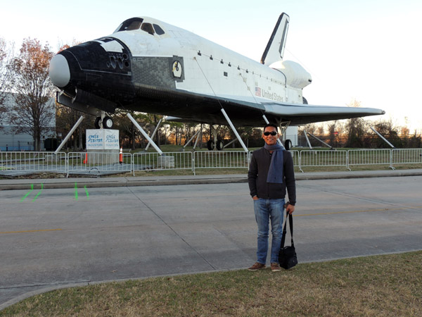 Dennis at the Houston Space Center