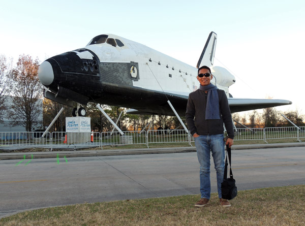 Dennis at the Houston Space Center