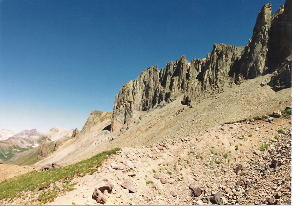 Descending Imogene Pass 