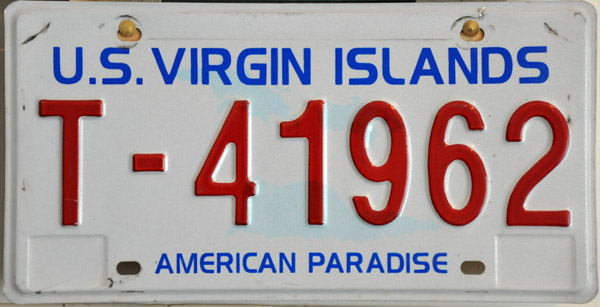 US Virgin Island License Plate