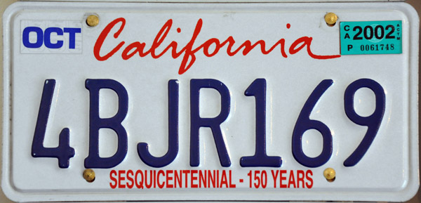 California License Plate