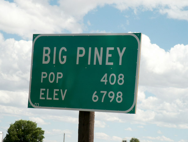 Big Piney, Wyoming pop. 408