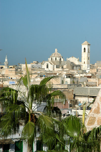 View of the medina's old Roman Catholic Church from Tripoli Castle
