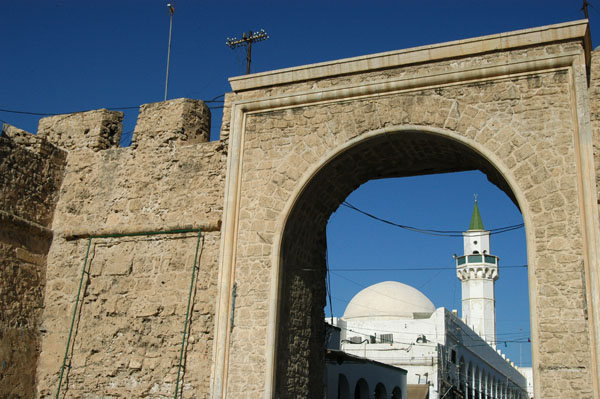 Medina gate and the Mohammed Pasha Karamanli Mosque