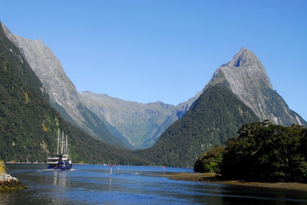 Milford Sound gets 5 to 9 meters of rain a year