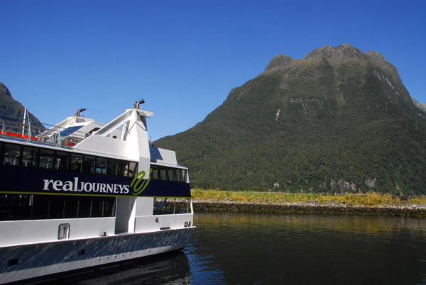 Real Journey's Milford Sound cruise boat