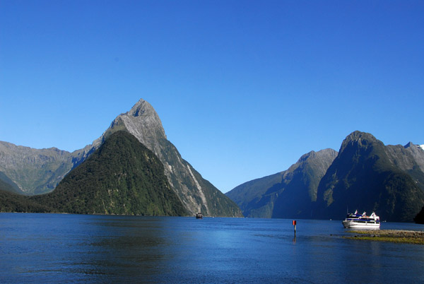 Milford Sound is 16km long and up to 2 km wide