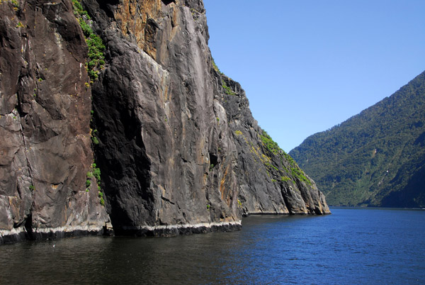 Shear cliffs on the south shore, Milford Sound