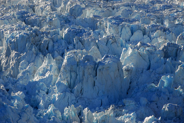 Blueish glacial ice of Franz Josef Glacier