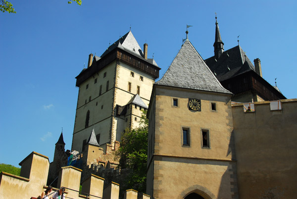 Karltejn Castle - Great Tower and Second Gate Tower on the north side 