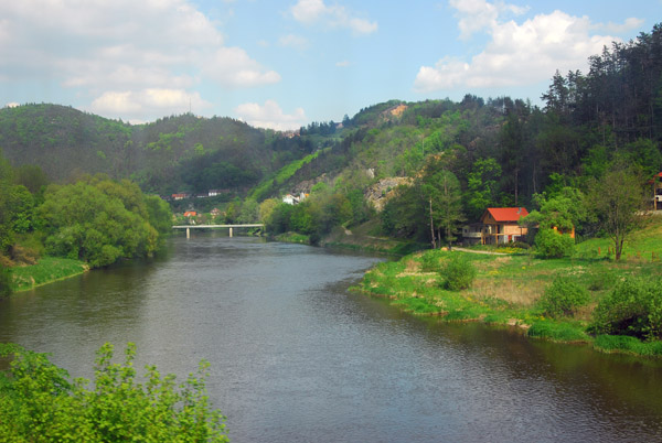 Berounka River between Beroun and Krivoklat, Bohemia