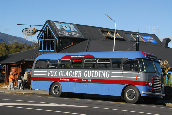 Old Fox Glacier Guiding bus