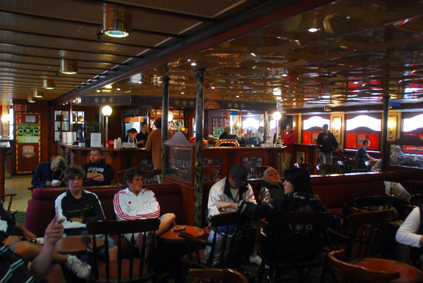 British pub on the Kaitaki reminder of the ships life on the English Channel run