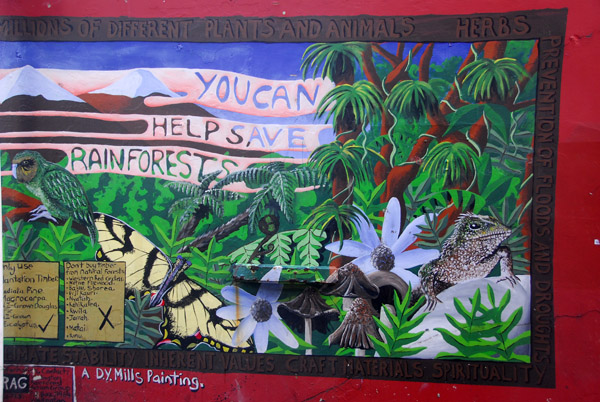 Mural - You Can Help Save Rainforests, Wellington
