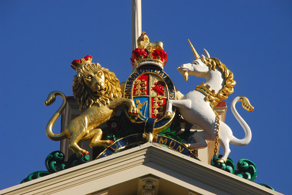 British coat of arms on the Old Government Buildings 1876