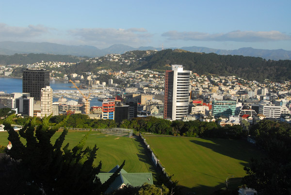 View of Wellington from the top of the cable car