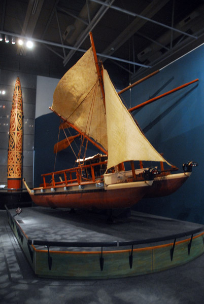 1/3 scale replica of Te Aurere - Maori voyaging canoe