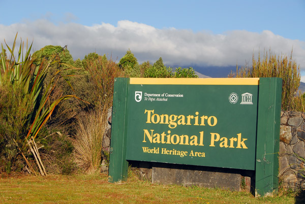 North entrance to Tongariro National Park