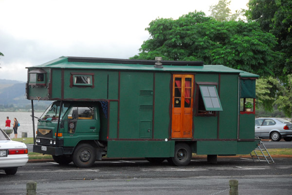 Home-made mobile home, Rotorua